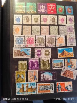 2 pages timbres Egypte