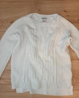 Pull blanc 10 12a