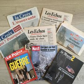 Journaux de 2001 sur l'attentat du World Trade Center