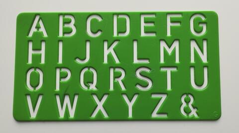 Plaque pochoir lettres