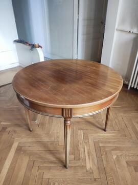 table en bois diam 100