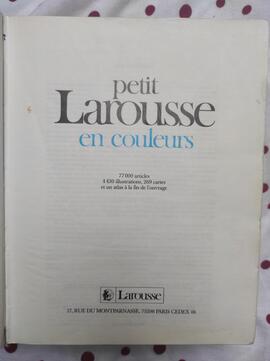 Dictionnaire Larousse français 1988