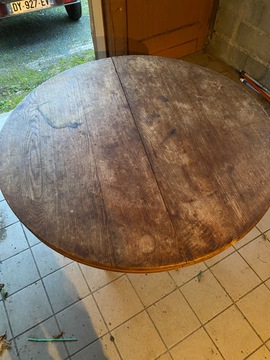 table ronde en bois, 125 cm de diamètre