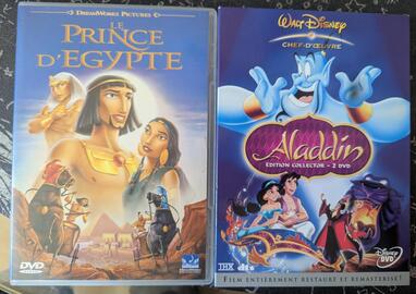 le Prince d'Égypte et Aladdin DVD