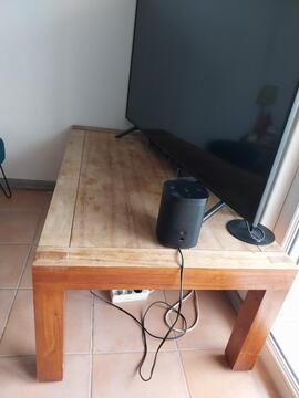 Table basse grande bois massif