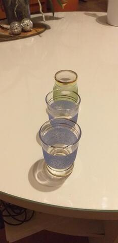 3 verres haut 7 diamètre 5 cm