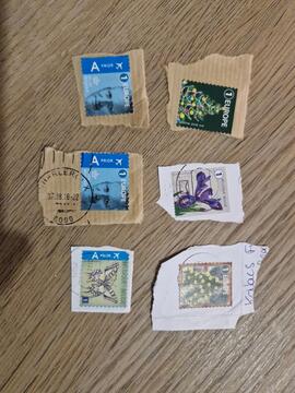 lot N°8. 6 timbres de Belgique