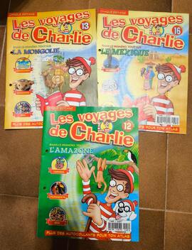 3 livrets les voyages de Charlie