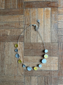 Collier argent + jaune