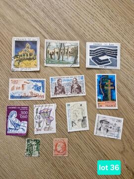 lot N°36. Timbres de France