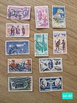 lot N°40. Timbres de France