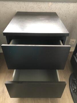 Petite commode Ikea Malm brun-noir