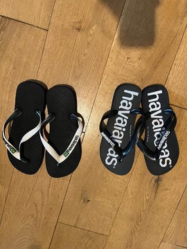 deux. Paires de tongs Havaianas pour enfants, pointure 37.