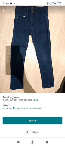 pantalon garçon 4ans