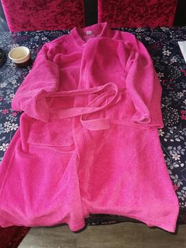 robe de chambre rose