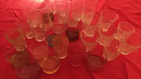 verres dépareillés