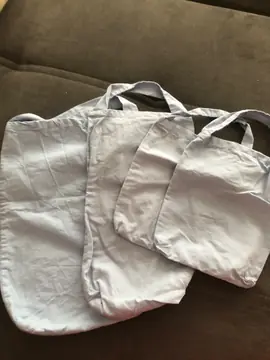 lot de 4 sacs en tissu (bleu)