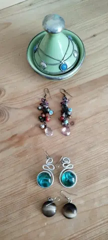 boucles d'oreilles + objet déco