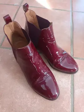 bottines cuir verni 36