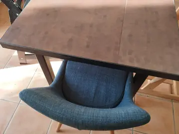 Table carrelage/bois 180x90cm