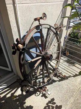 roue de charrette lustre