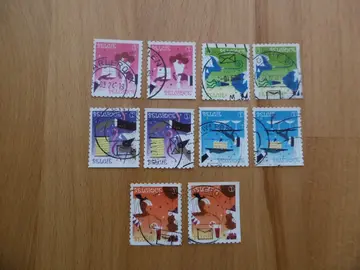 Série 10 timbres Belgique Fêtes 2010