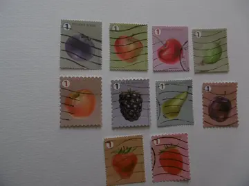 Série timbres Belgique FRUITS 2018