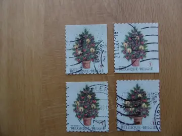 Série complète Belgique SAPINS de Noël 2007