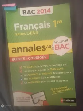 livre annales français BAC