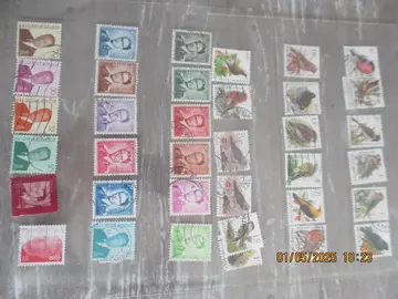 36 timbres oblitérés Belgique