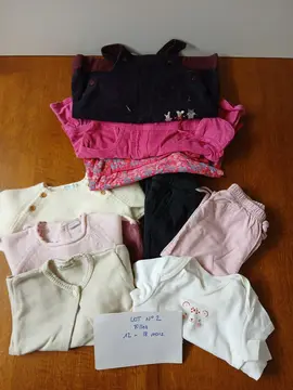 petit lot de vêtements filles 12-18 mois