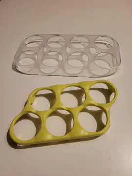 2 supports en plastique pour œufs