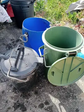 lot de 3 poubelles ext