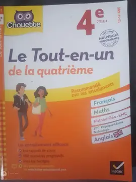cahier d'exercices de 4 em