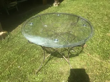 table métal/verre
