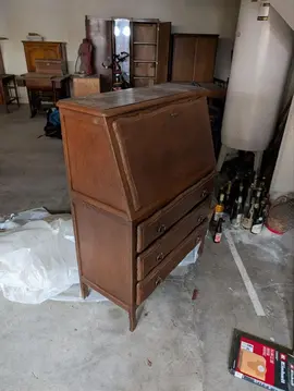 Secrétaire en bois foncé