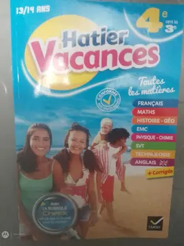 cahier d'exercices toutes matières pour la 4em