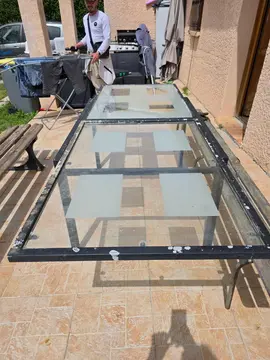 table en verre