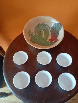 6 petits verres à saké (ou autre) + 1 coupe chinoise