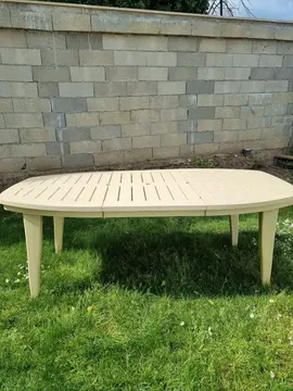 table de jardin avec rallonge