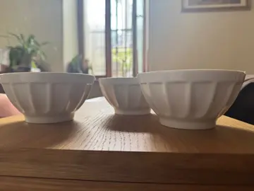 3 bols porcelaine blanche