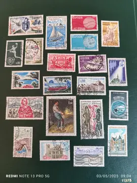 lot timbres années 70..