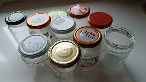 Pots en verre confiture