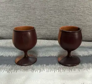 petite verre bicolore en bois