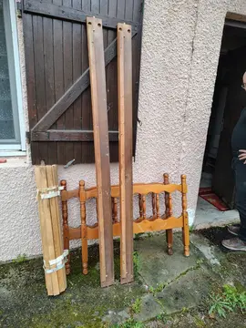 lit 1 personne en bois
