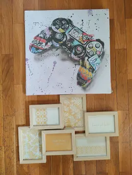 Lot cadre photo et tableau manette