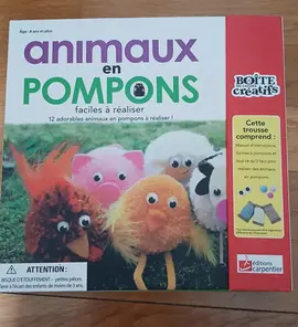Boite pour fabriquer des animaux en pompoms