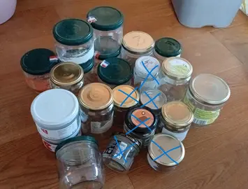 lot de bocaux de petite taille