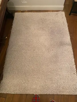 tapis blanc moelleux