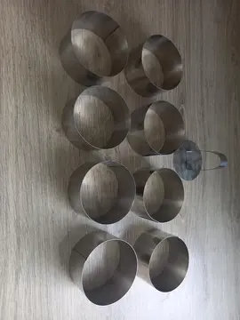 8 cercles inox cuisine et pâtisserie